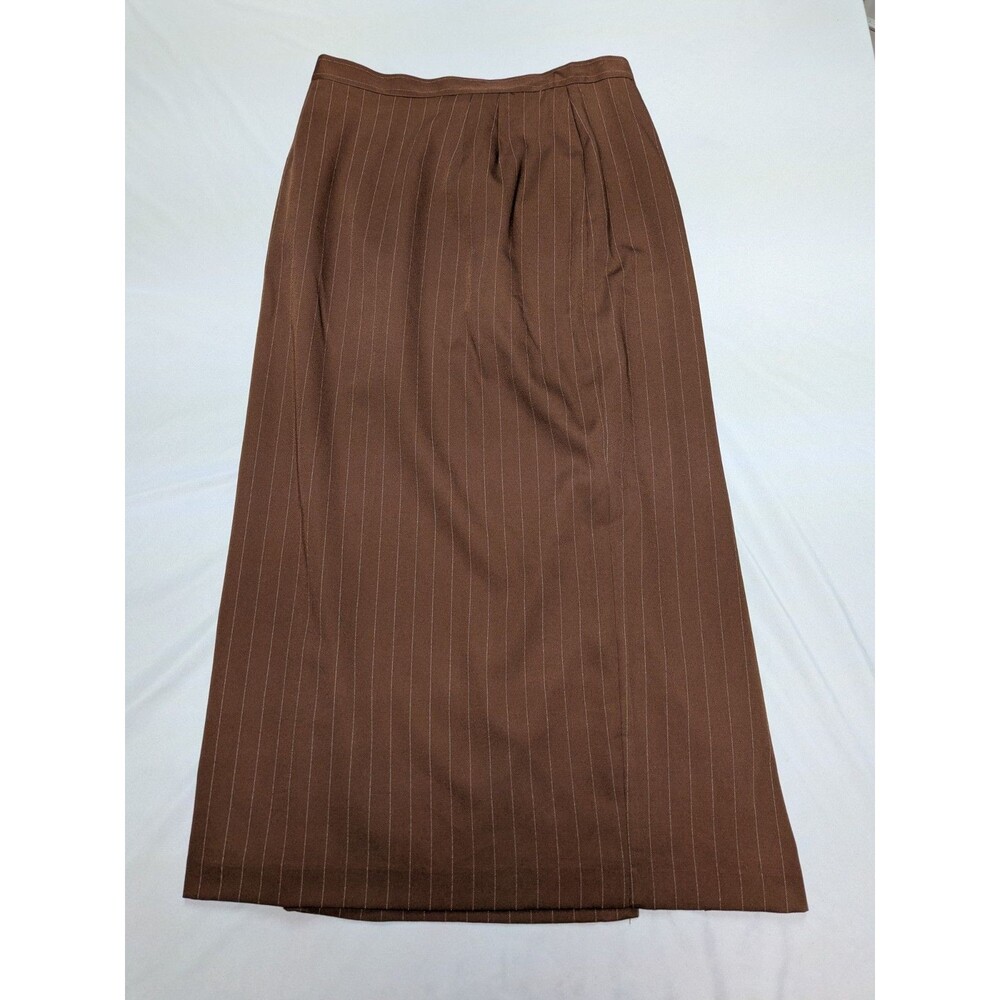 Vintage Michele New York Brown Lined Midi Skirt Size 12